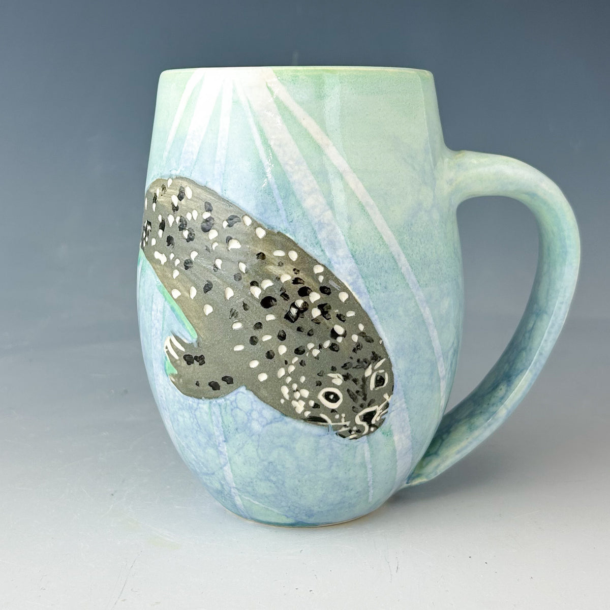 Seal Mug in Aqua and Blue – n3pottery