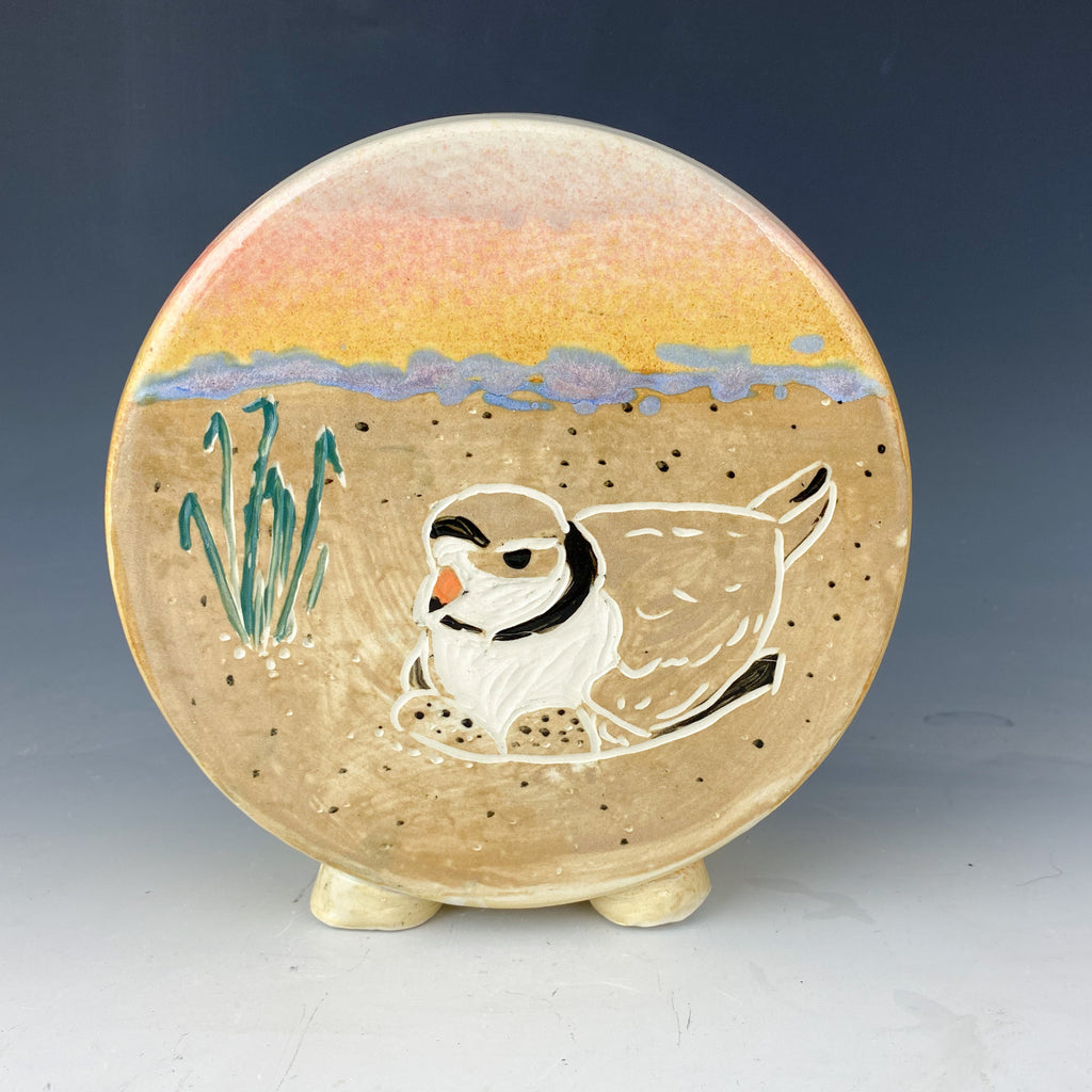 Piping Plover Canteen Vase in Cream Sunset