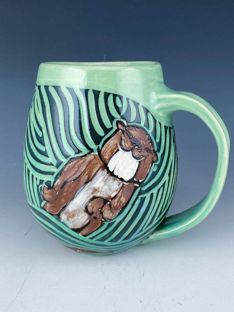 Otter Mug in Aqua