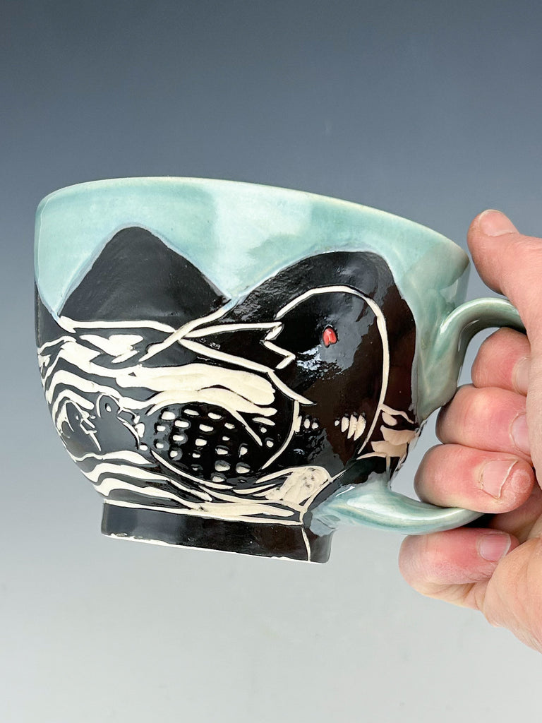 Loon Latte Mug in Blue