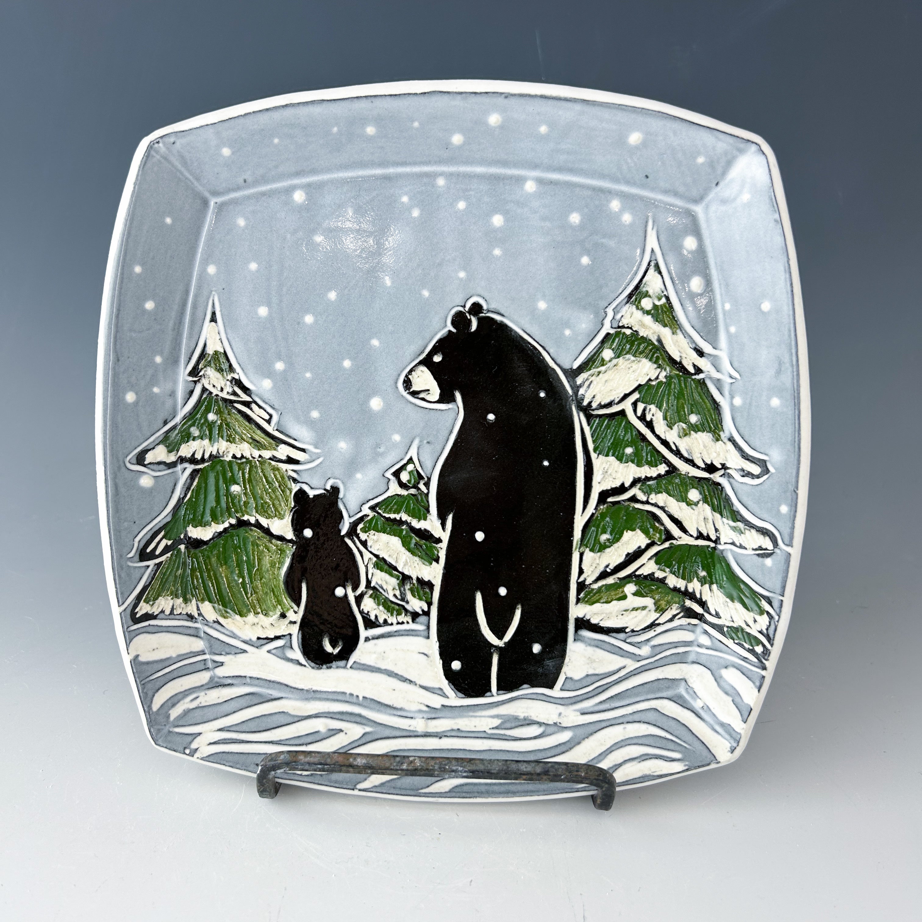 Winter Bear Plate medium