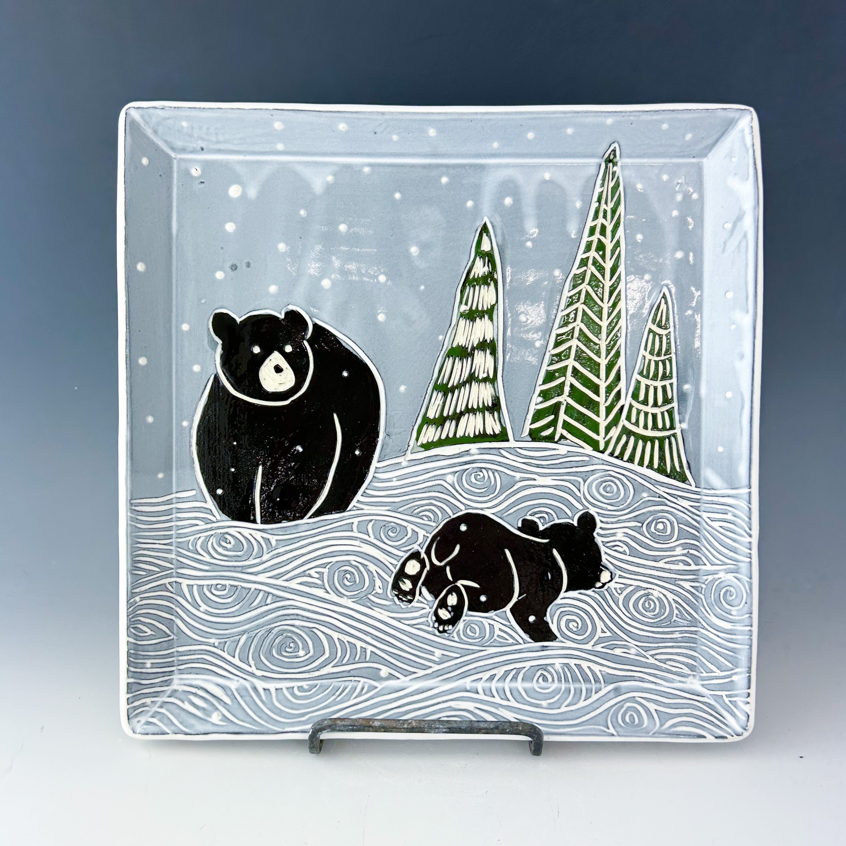 Winter Bear Plate Extra Large