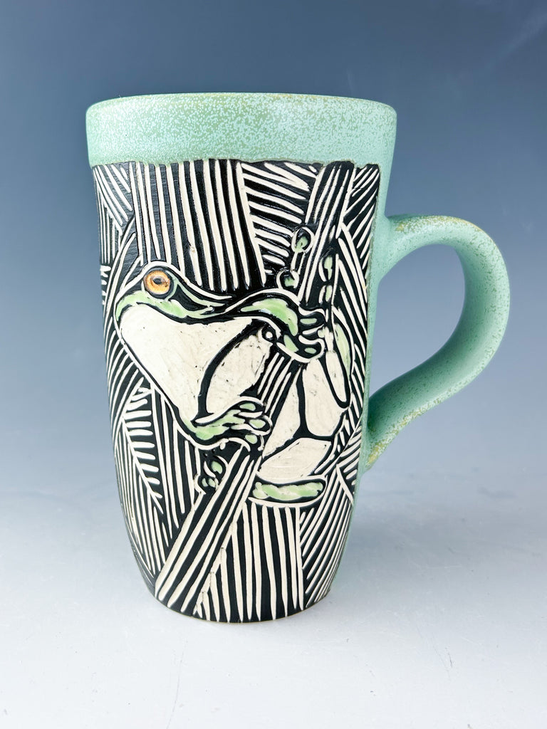 Frog Mug Tall in Green