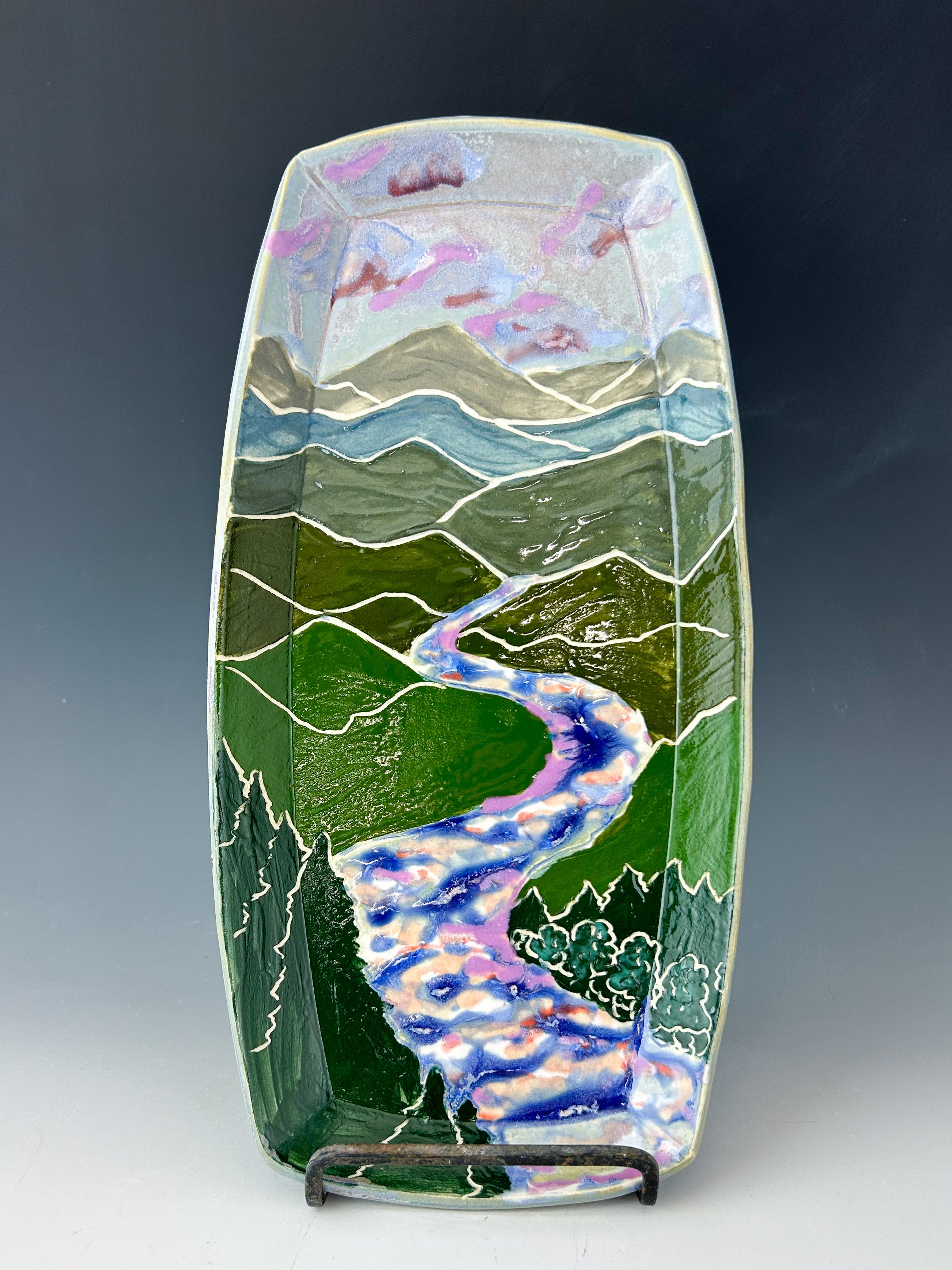 Mountain Stream Tray in multicolor
