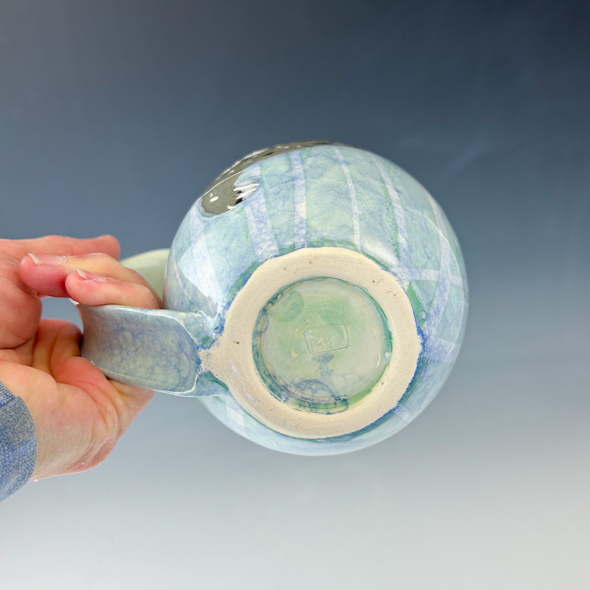 Seal Mug in Aqua and Blue – n3pottery