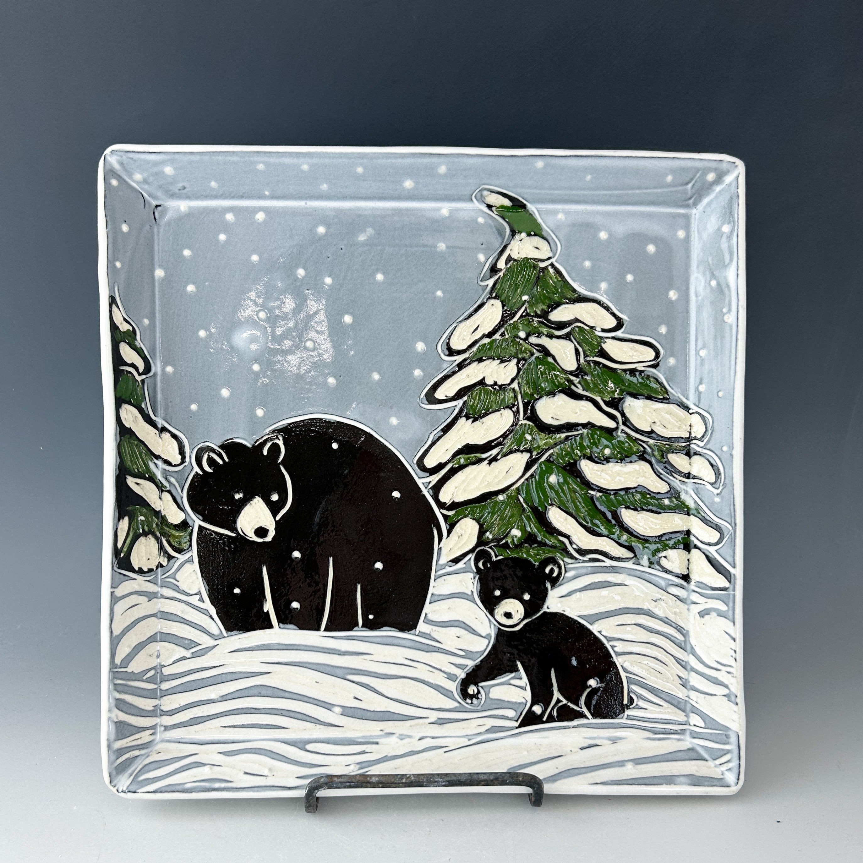 Winter Bear Plate Extra Large