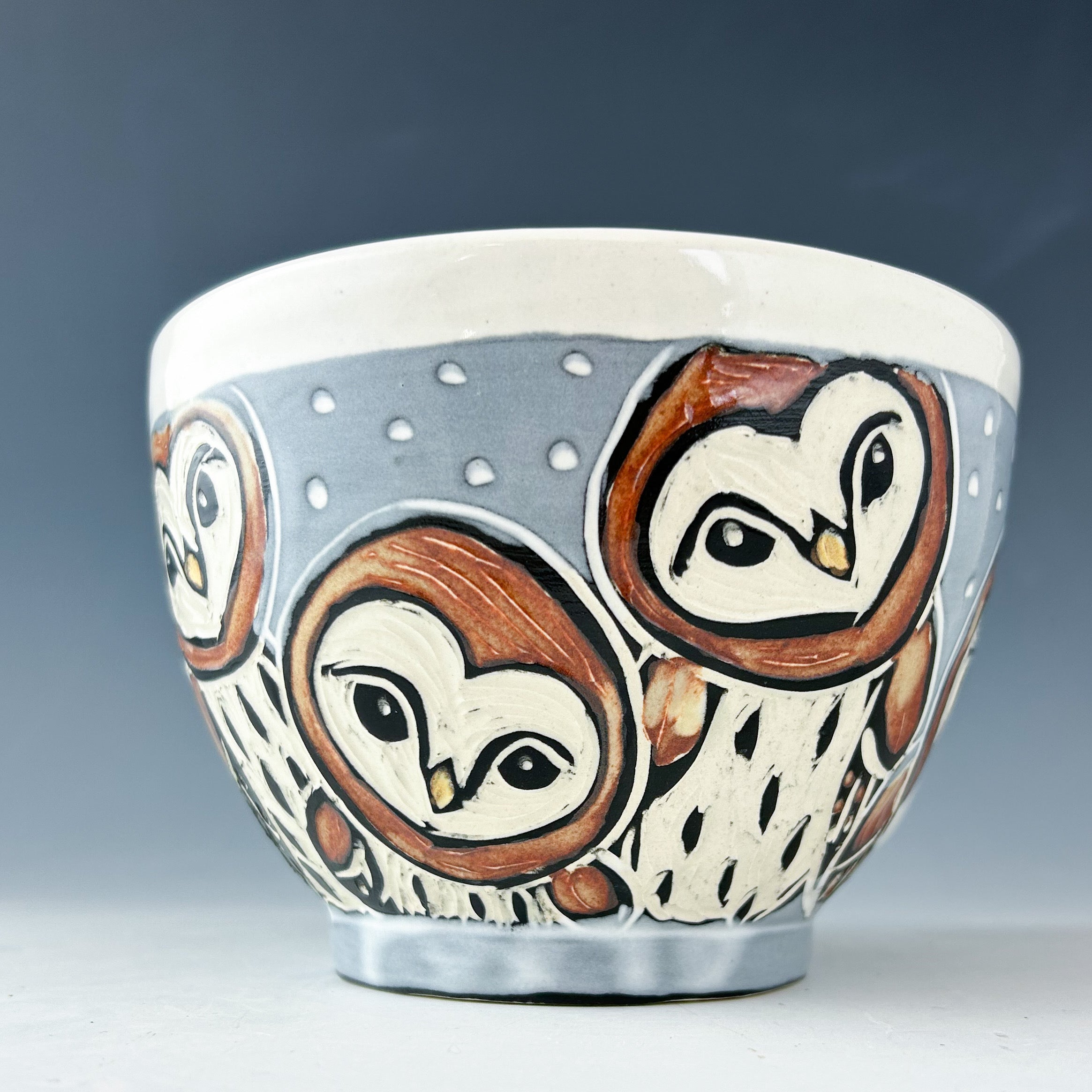 Owl Latte Mug in White