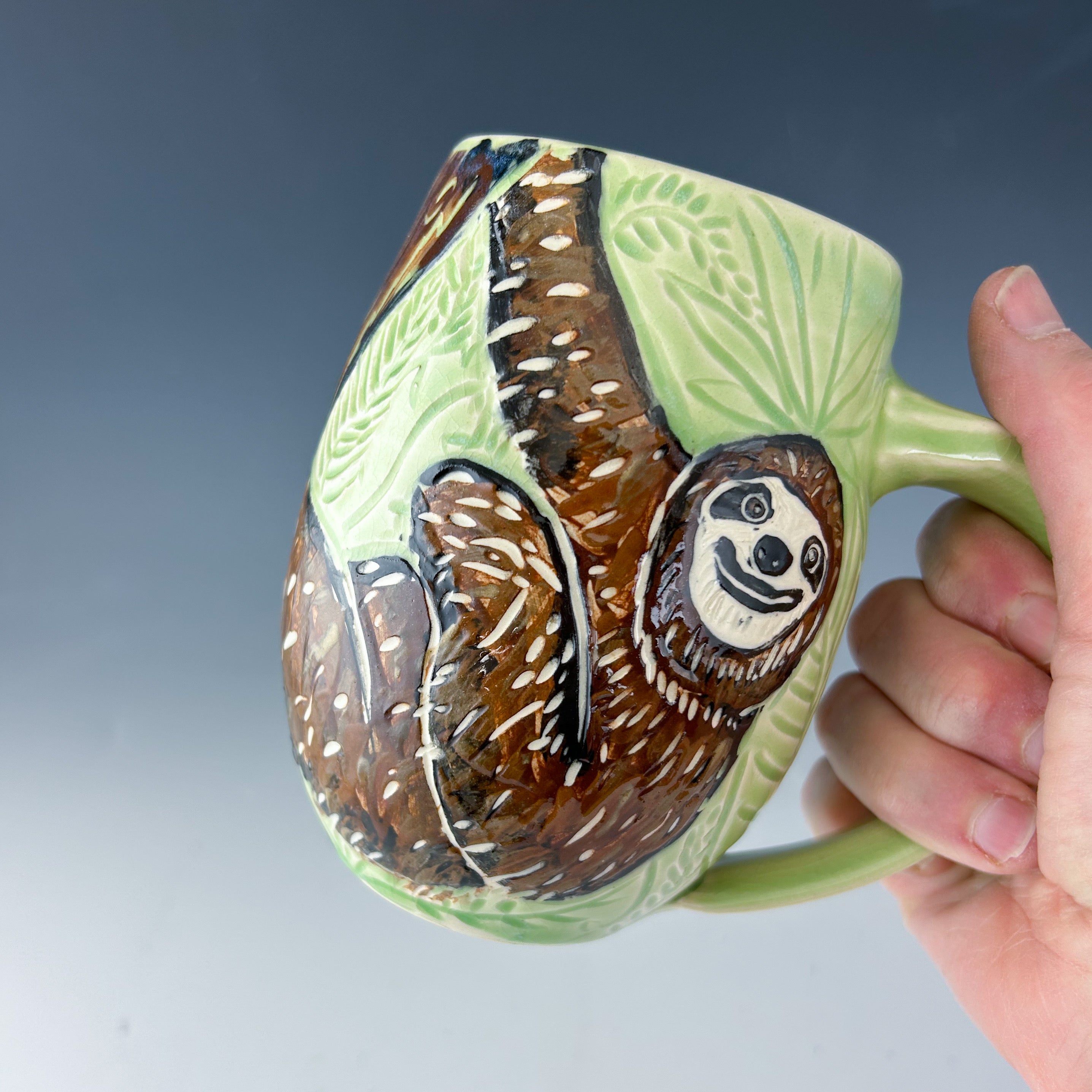 Sloth Mug in Green
