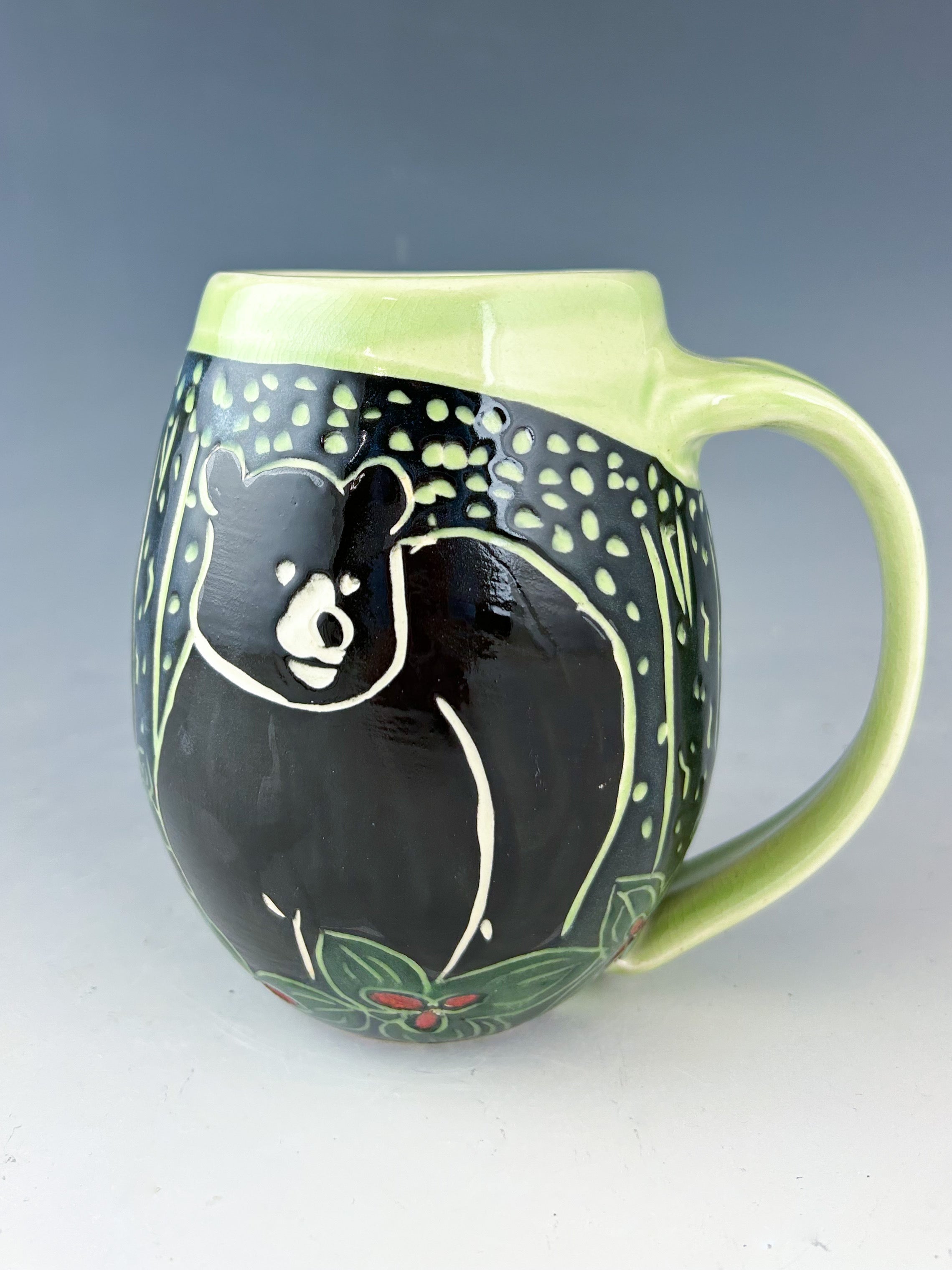 Spring Bear Mug in Green