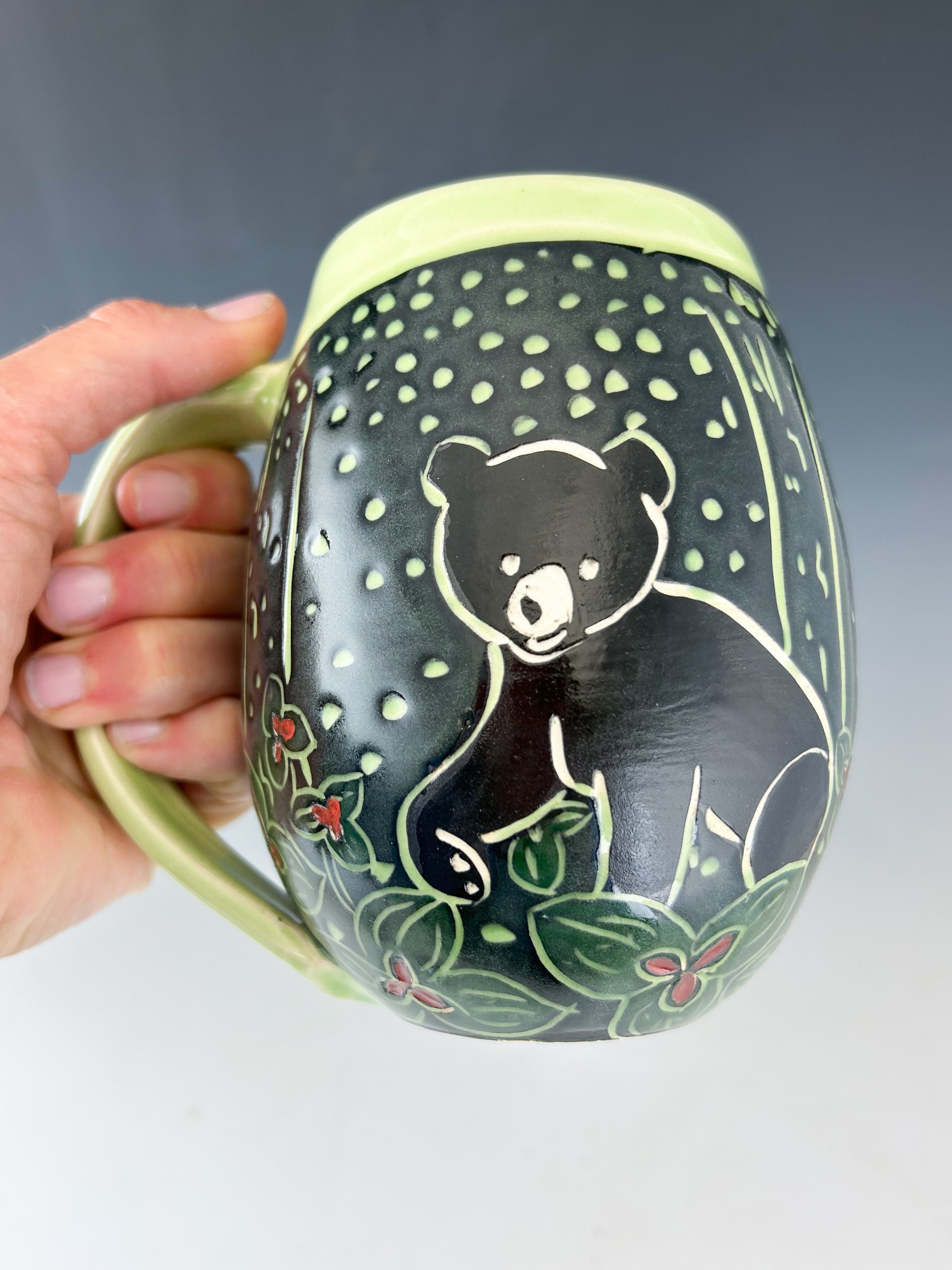 Spring Bear Mug in Green