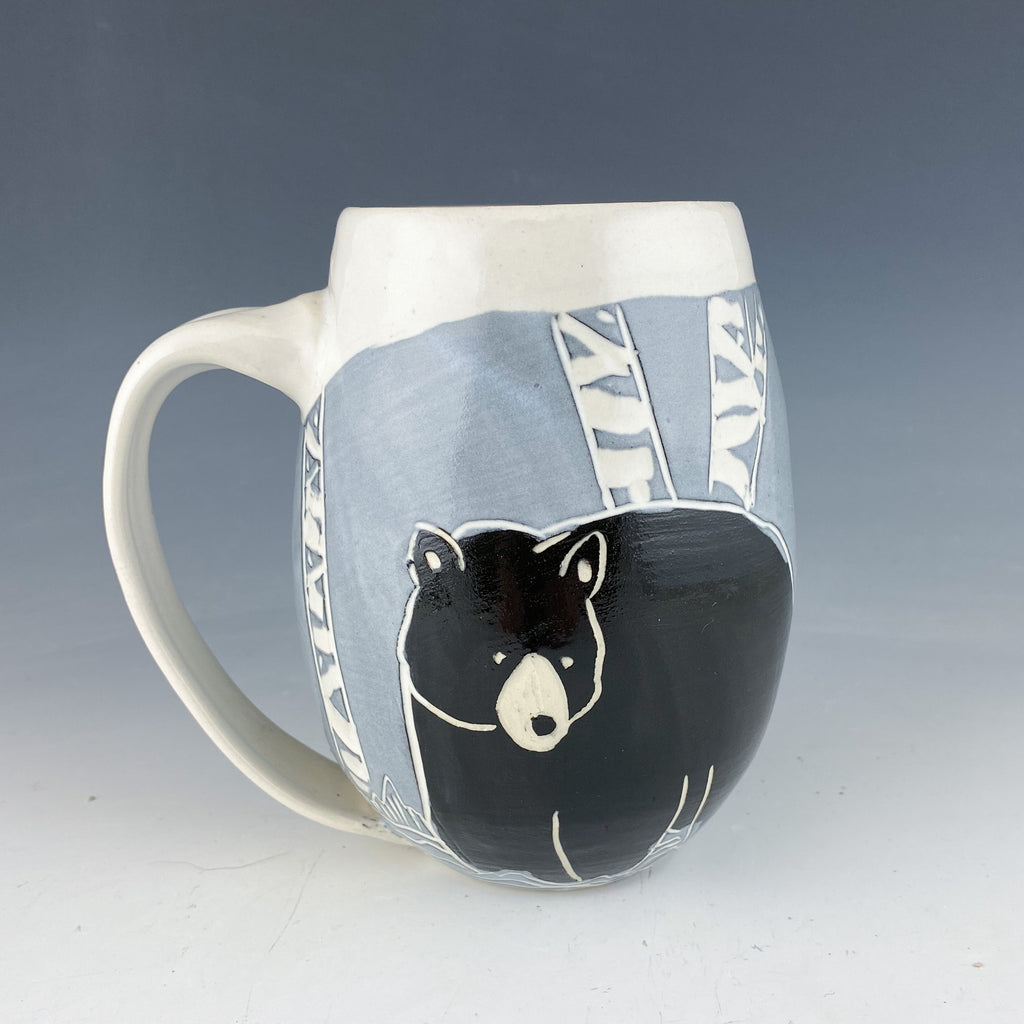 Bear Mug River and Birches in White