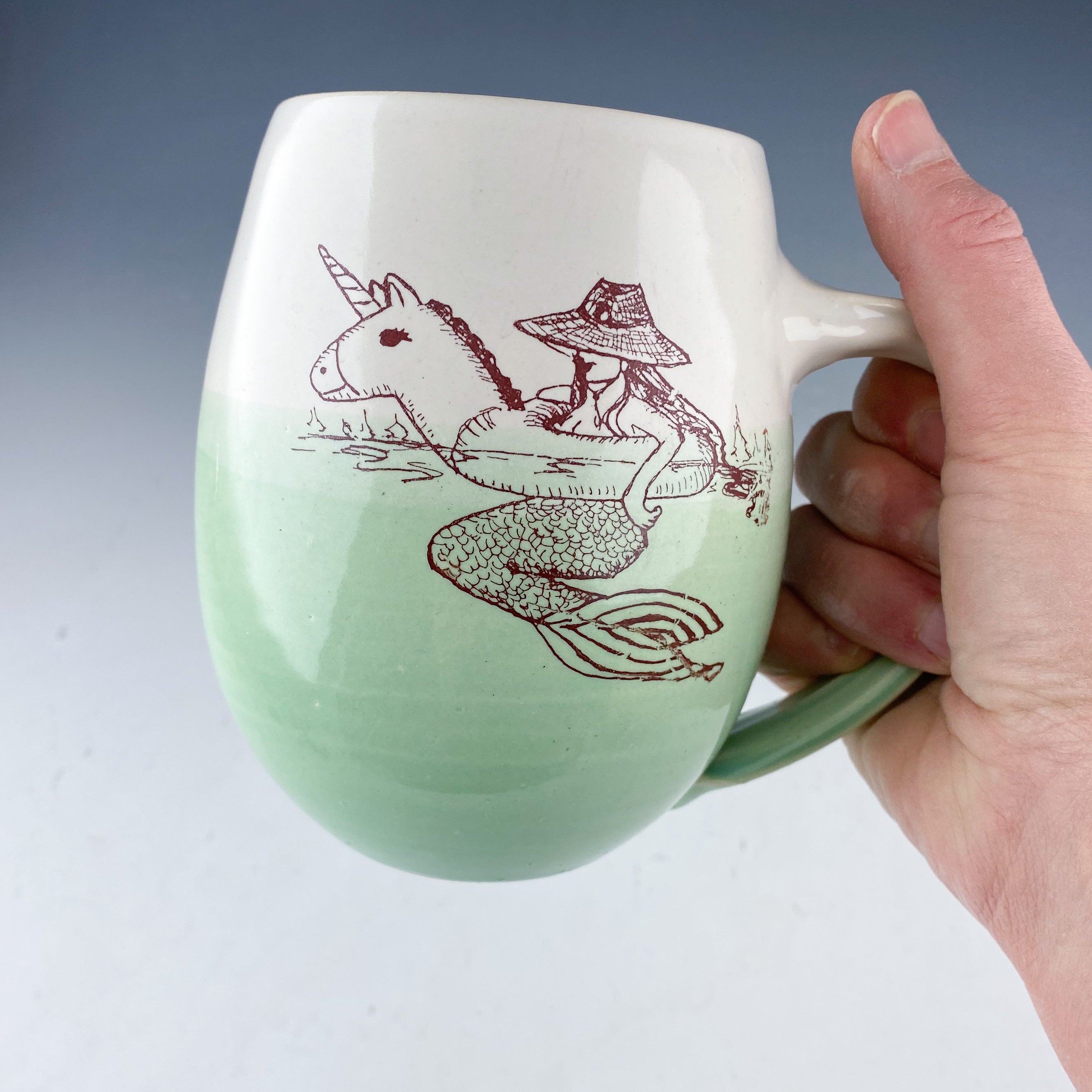 Green Mountain Mermaid Mug