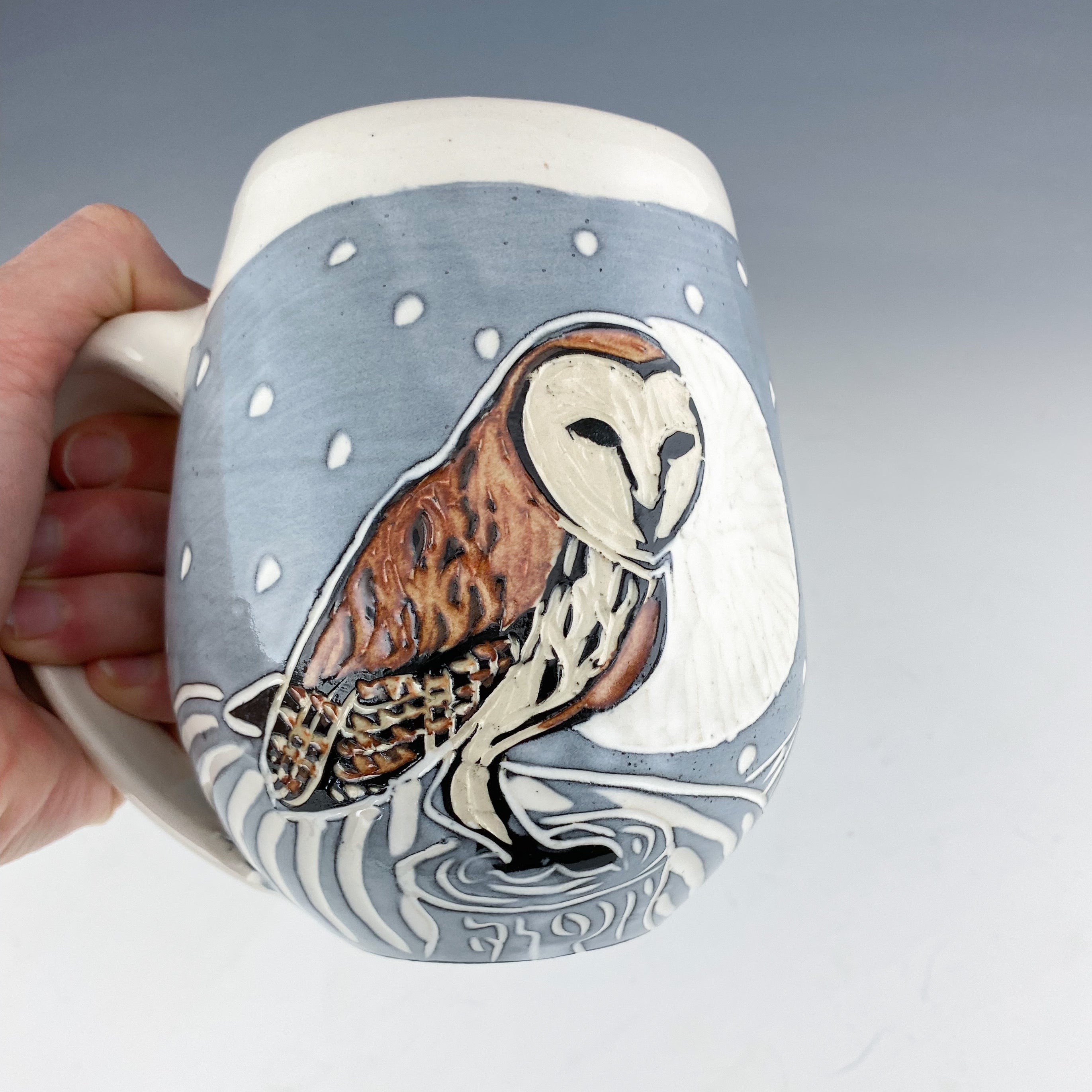 Barn Owl  Mug in White