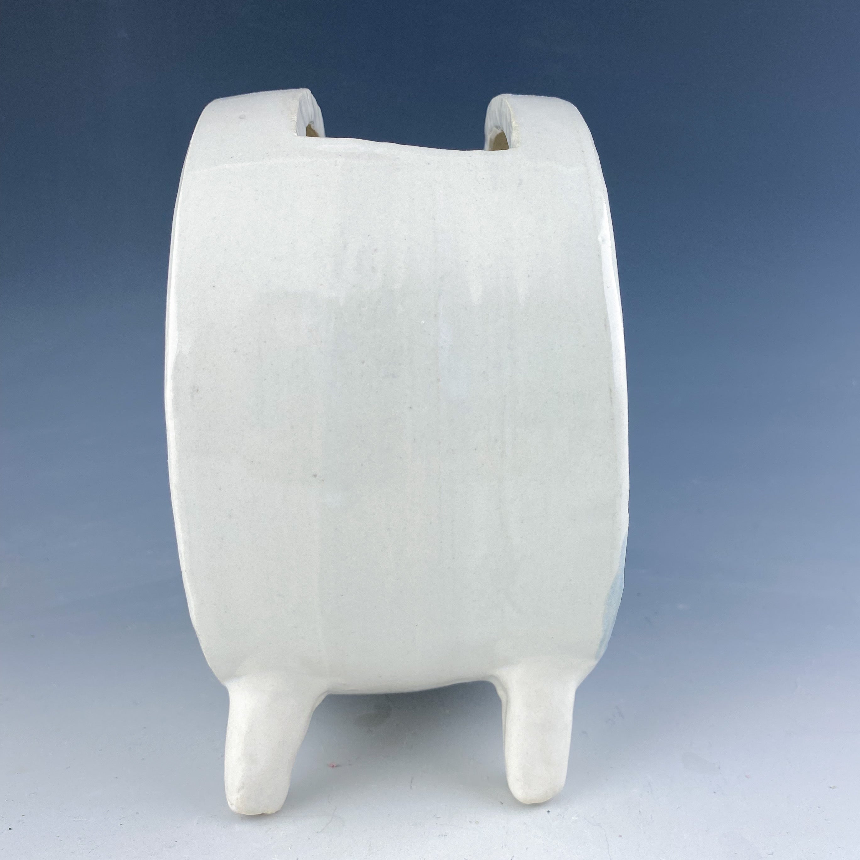 Fox Canteen Vase in White