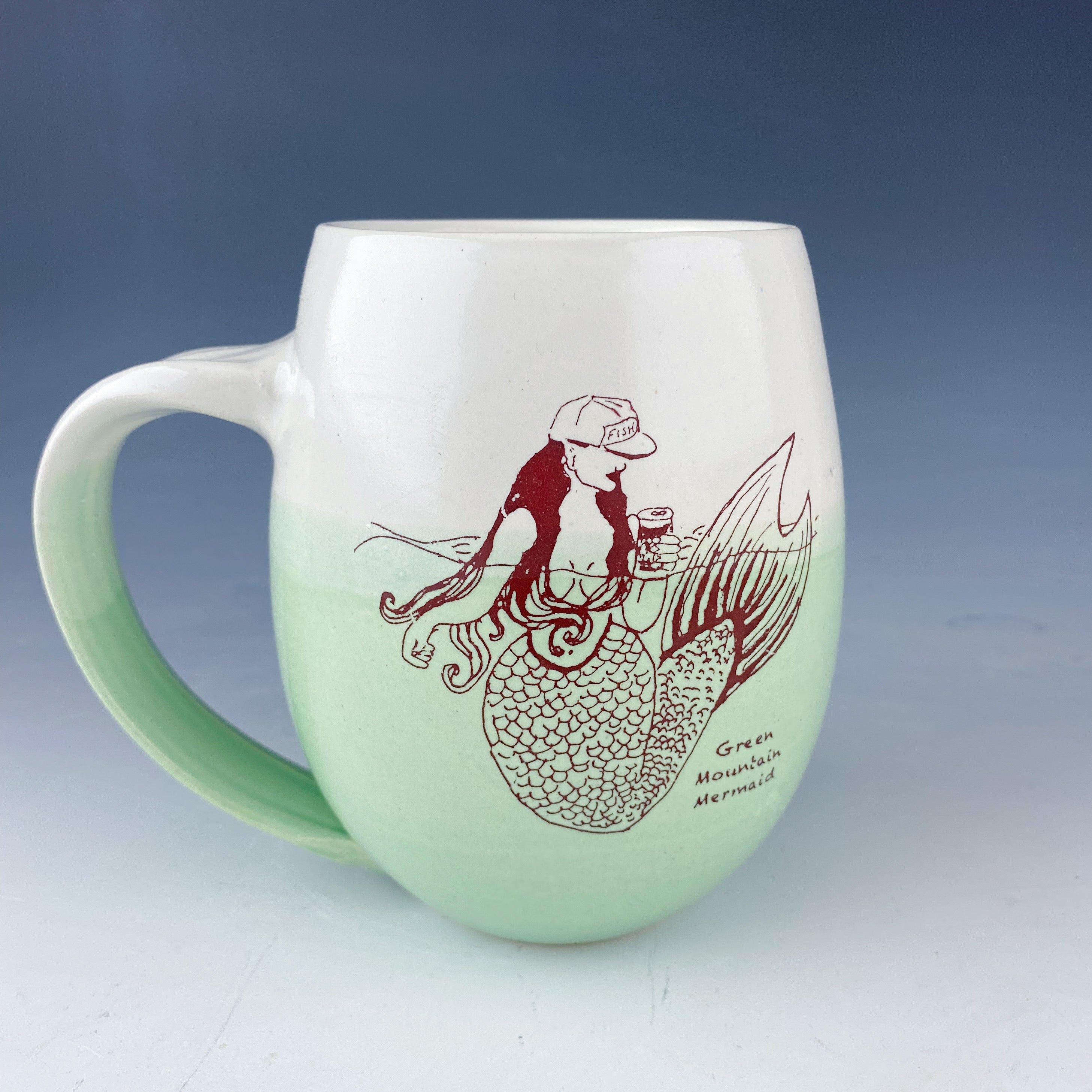 Green Mountain Mermaid Mug