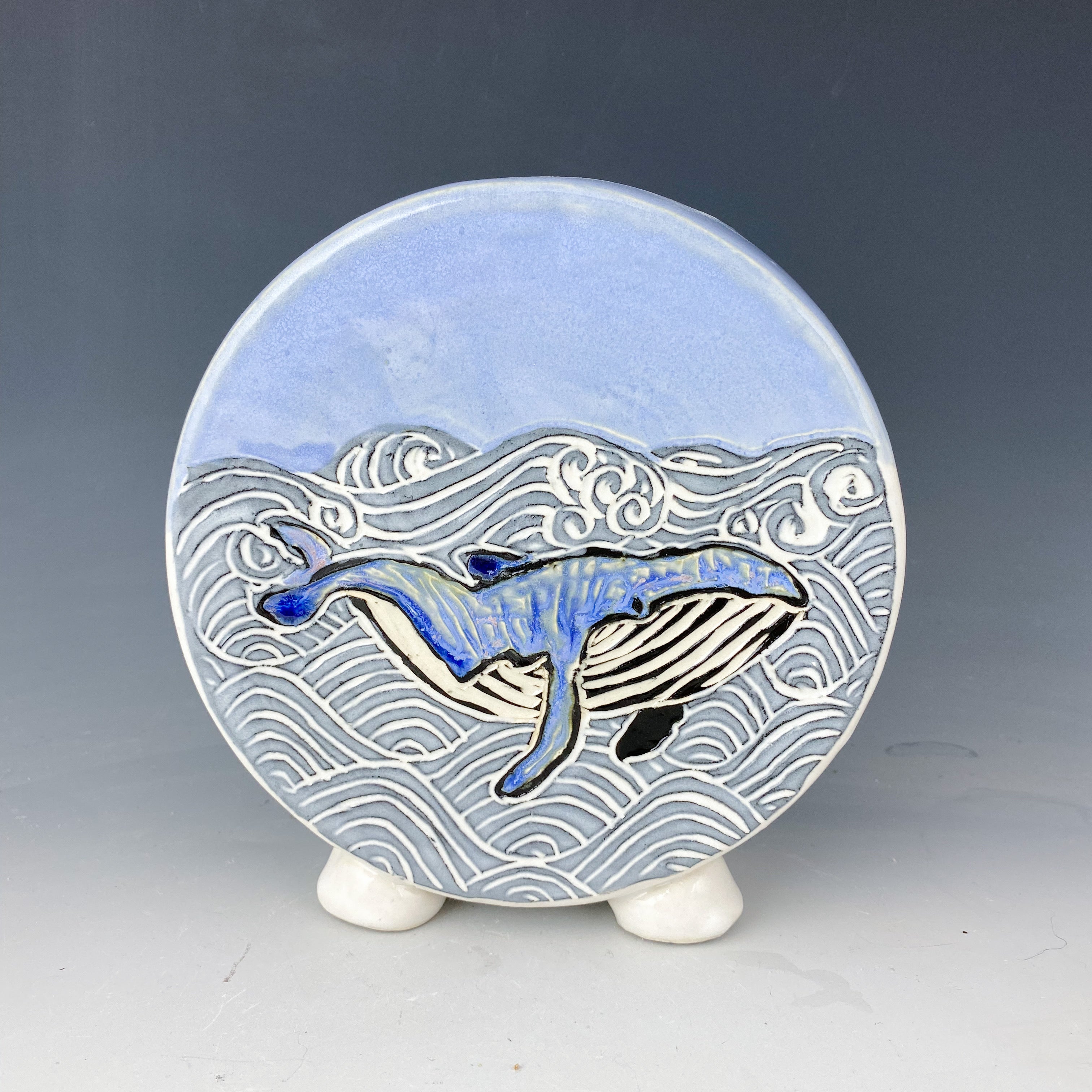 Whale Canteen Vase in Blue