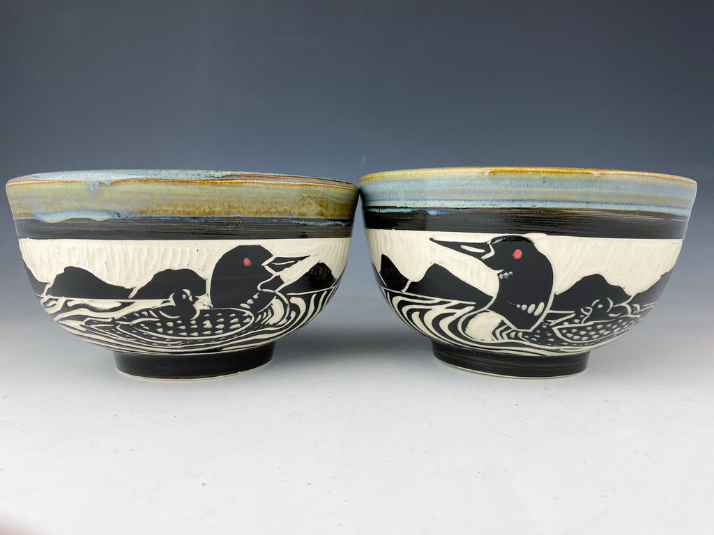 Small Bowls in Various Designs White Gray Blue